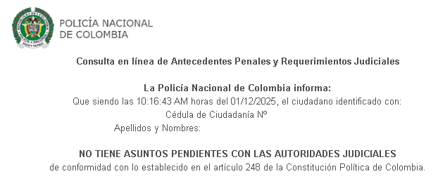 Antecedentes Judiciales